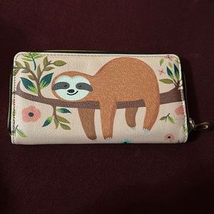 Sloth Zipper Wallet